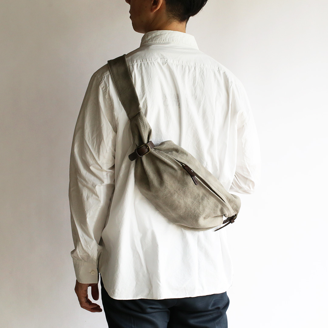 備長炭染め帆布ボディバッグミニ