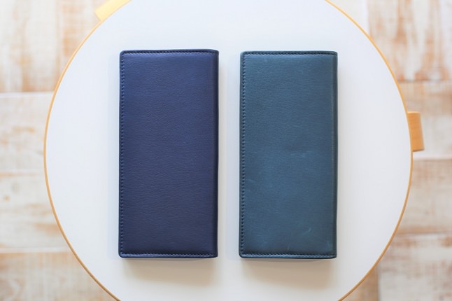 紺藍の長財布